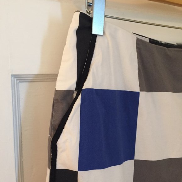 Golftini "Hollywood Squares" blue black white cotton stretch skort - size 2 - Picture 2 of 12